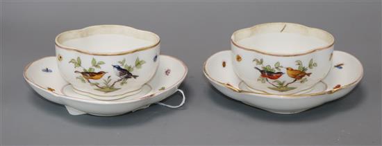 A pair of Augustus Rex quatrefoil bowls and stands,